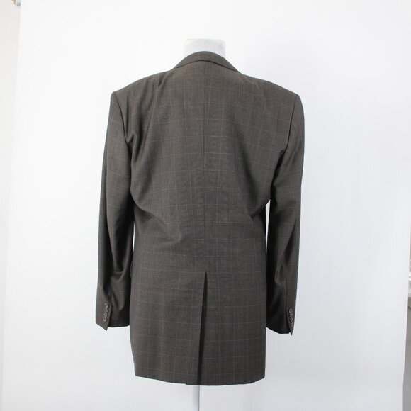 Gieves Hawkes Sz 46 XLG Brown Tan Two Button Lined 100% Wool Blazer - Picture 6 of 14